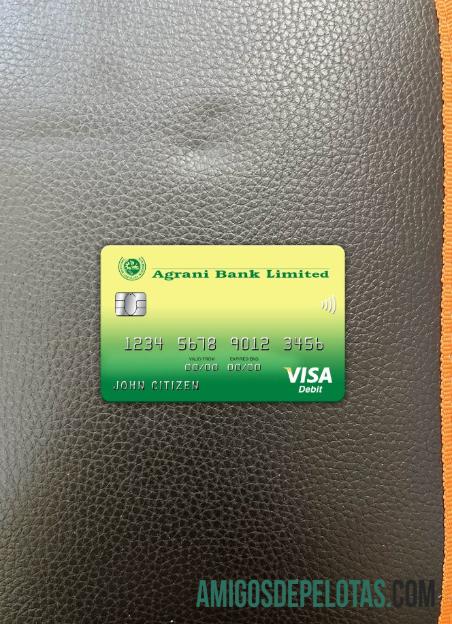 Parte dianteira do photolook do cartão Visa do banco principal de Bangladesh modelo